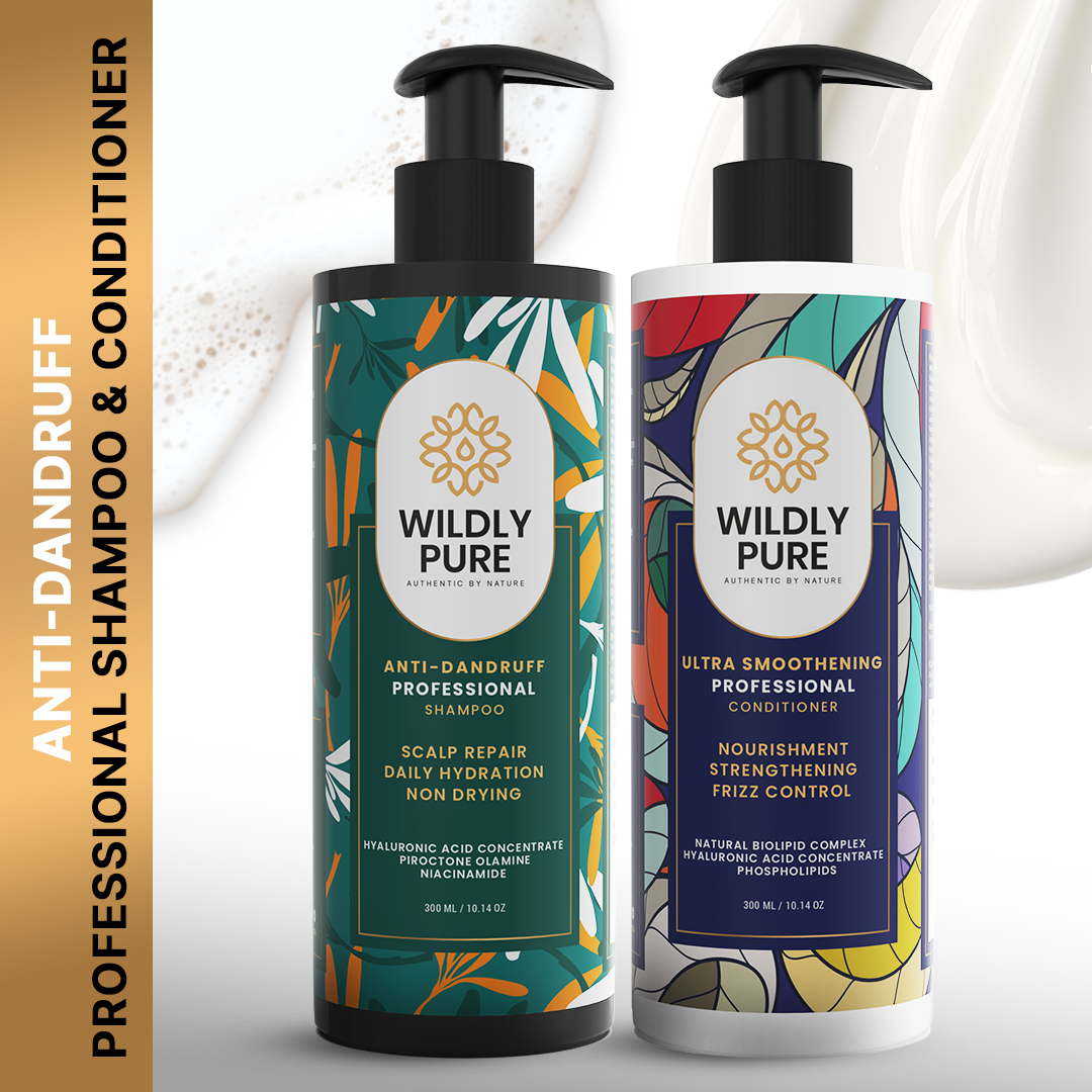 Dandruff Control Shampoo and Conditioner Combo with Nasturtium and Biolipid Complex