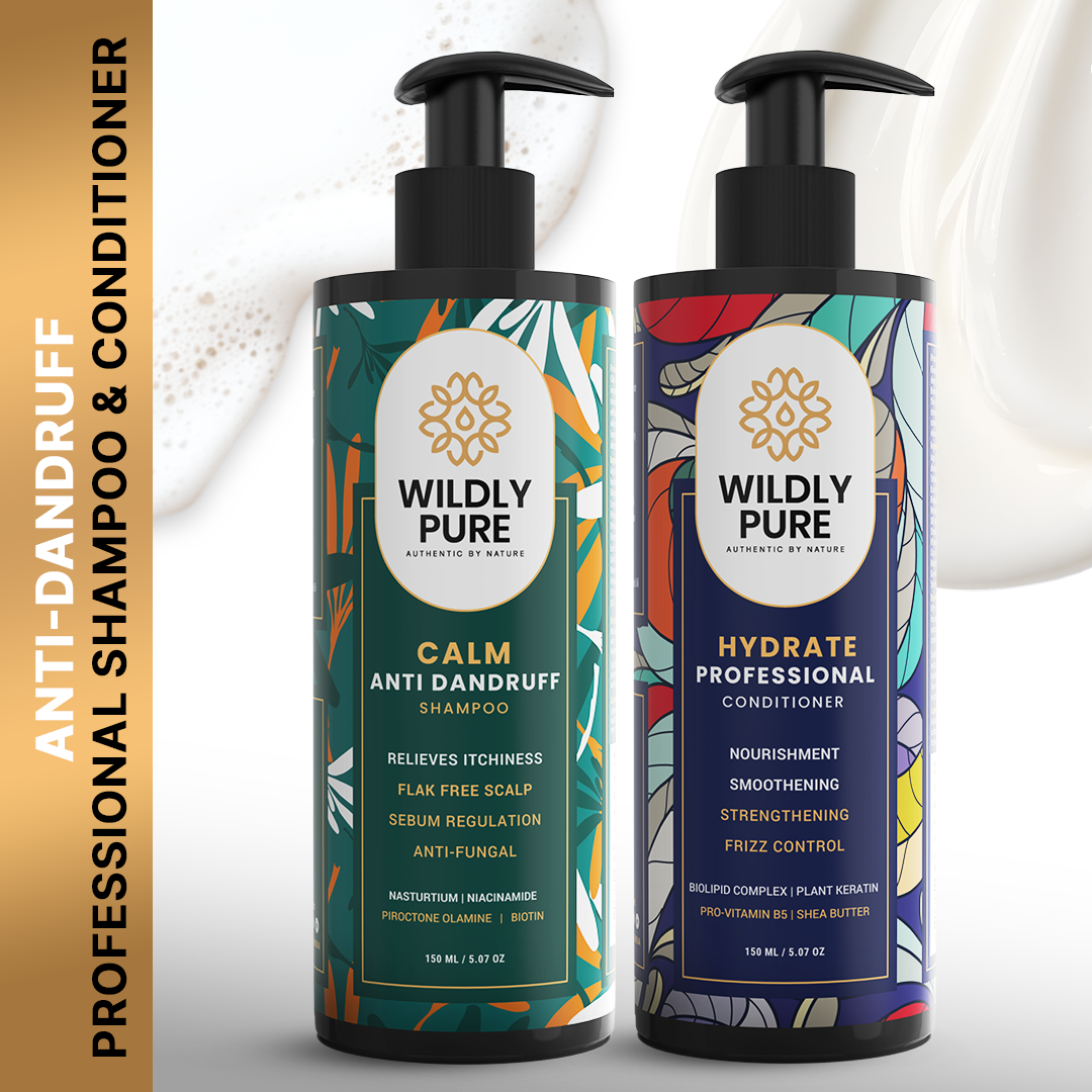 Dandruff Control Shampoo and Conditioner Combo with Nasturtium and Biolipid Complex 150ml x 2