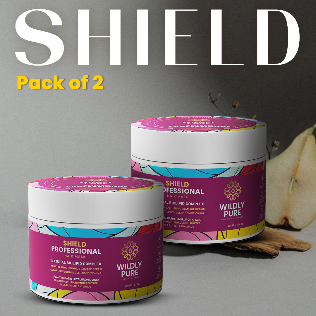 Shield Professional Hair Mask with Plant Keratin for Strength and Color Protection| Pack of 2