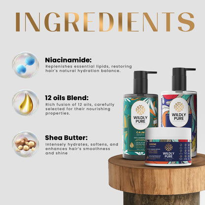 Dandruff Defense Kit with Shampoo, Conditioner & Hair Mask Pack of 3