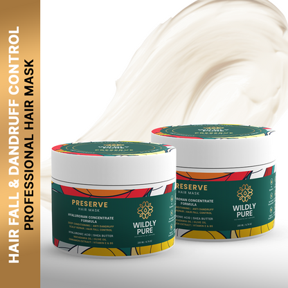 PRESERVE Hair Mask Made With Hyaluronic Acid promotes hair growth & improves Scalp Barrier|Deep Conditioning & Smoothening| Pack of 2