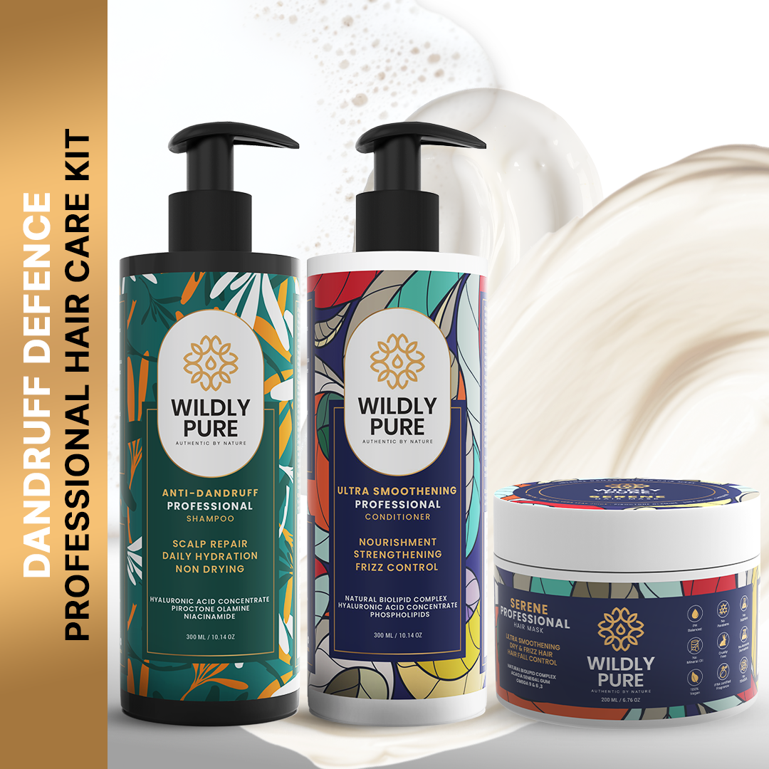 Dandruff Defense Kit with Shampoo, Conditioner & Hair Mask Pack of 3