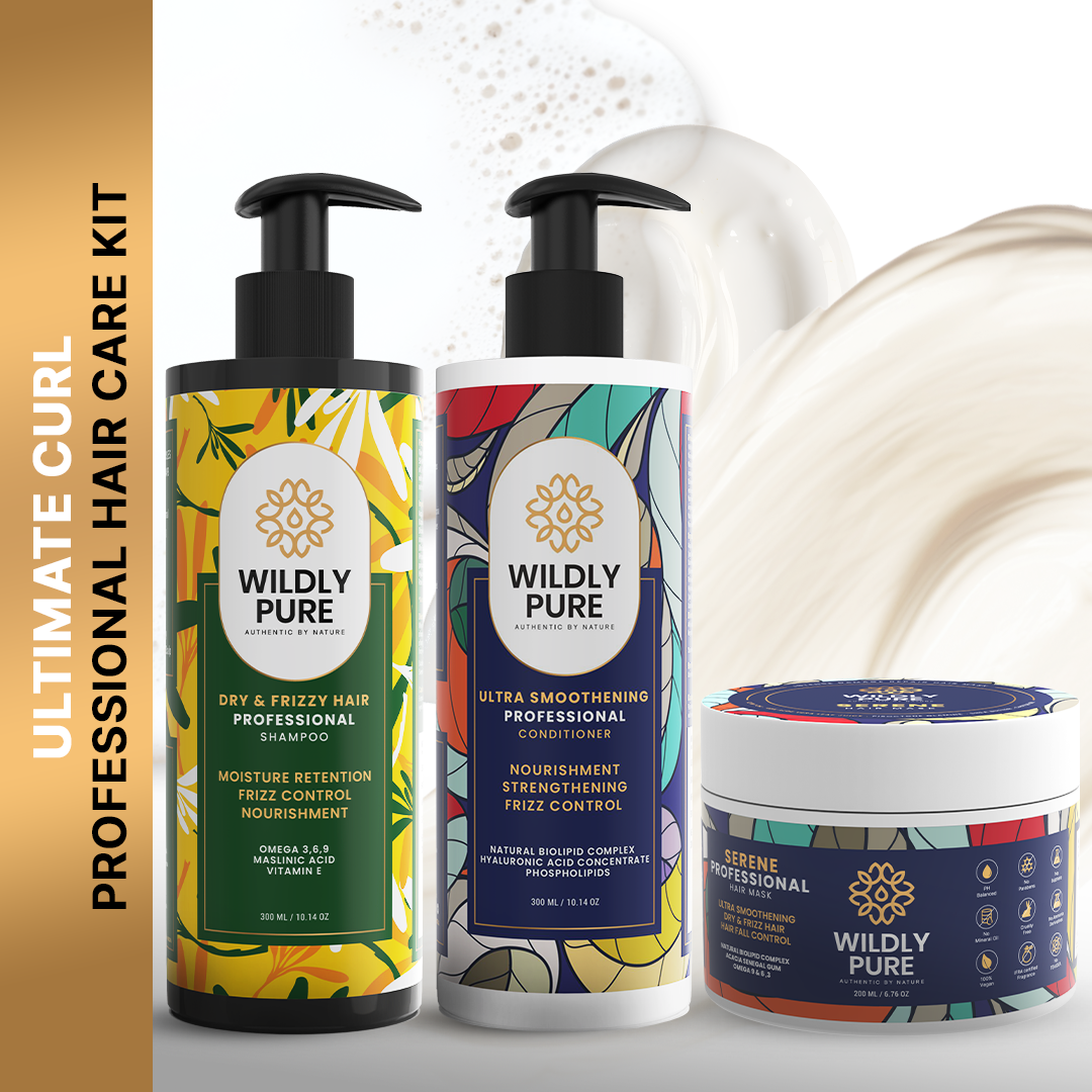 Frizz-Free Curl Care Kit with Shampoo, Conditioner & Hair Mask Pack of 3