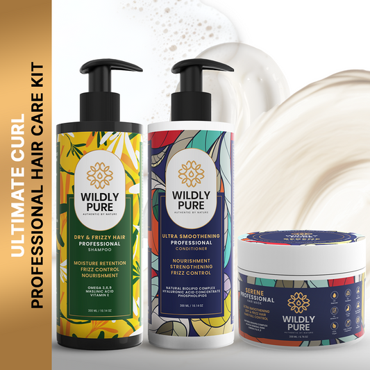 Frizz-Free Curl Care Kit with Shampoo, Conditioner & Hair Mask Pack of 3