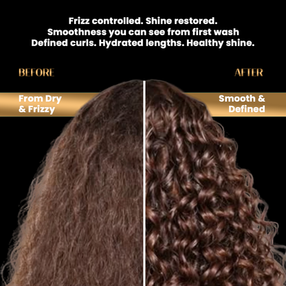 Wildly Pure Ultimate Frizz Rescue Kit | Shampoo and Conditioner for Dry, Frizzy & Curly Hair + Nourish Hair Serum | Curl Defining Hair Care Combo with Hyaluronic Acid
