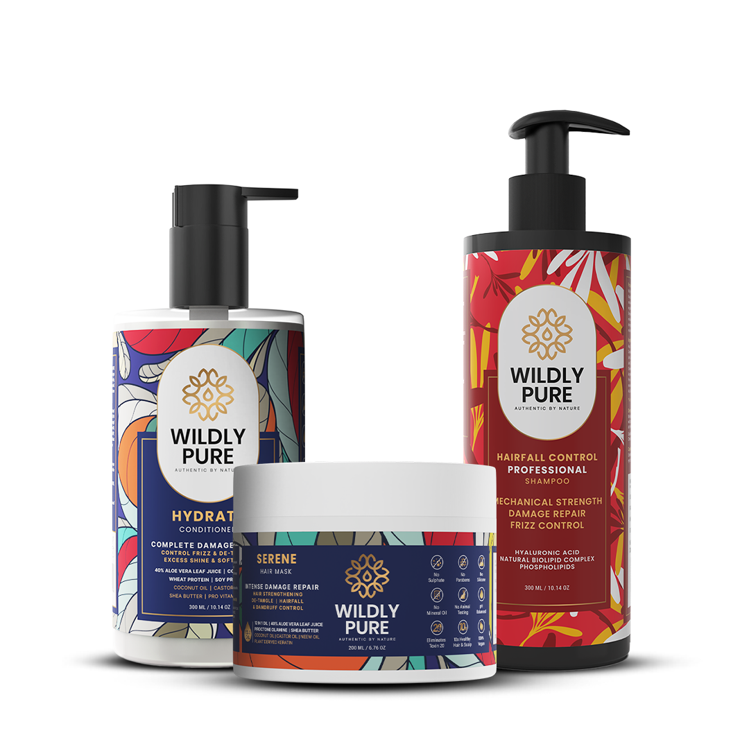Hair fall Control Kit- EVOLVE HAIR-FALL CONTROL SHAMPOO HYDRATE Conditioner & SERENE Hair Mask