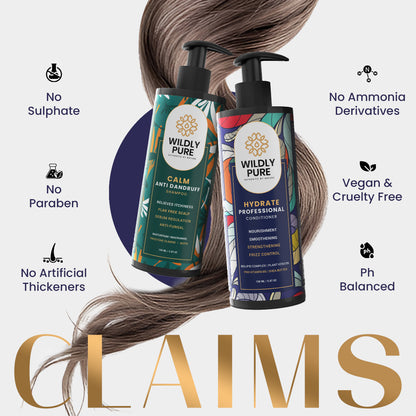 Dandruff Control Shampoo and Conditioner Combo with Nasturtium and Biolipid Complex 150ml x 2