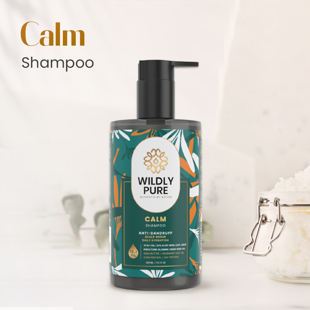 Calm Anti Dandruff Shampoo with Nasturtium Extract, Piroctone Olamine, & Biotin | 300mL