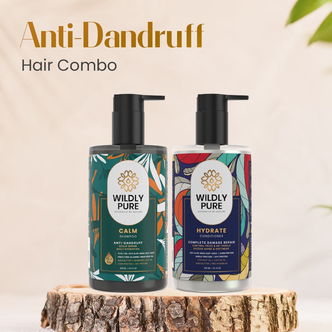 Dandruff Control Shampoo and Conditioner Combo with Nasturtium and Biolipid Complex