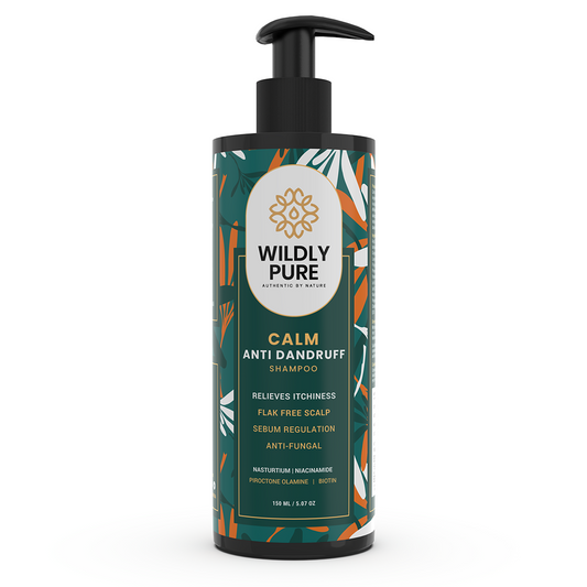 Calm Anti Dandruff Shampoo with Nasturtium Extract, Piroctone Olamine, & Biotin