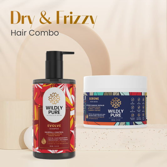 Anti Hair fall SHAMPOO & HAIR MASK Combo for Dry and Frizzy Hair