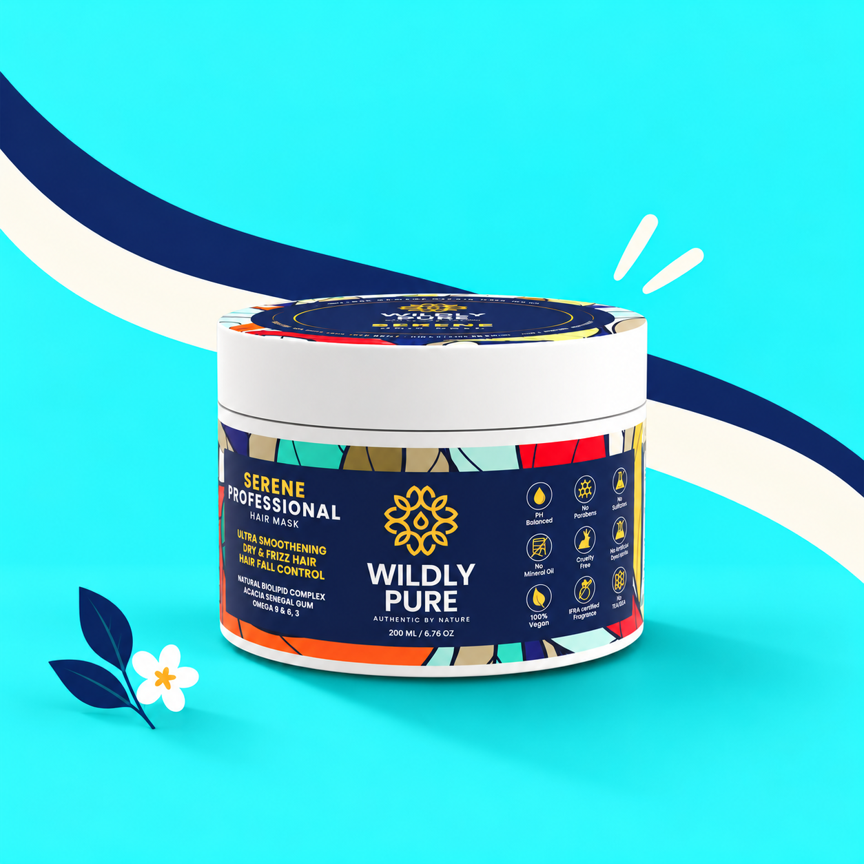 Serene Professional Hair Mask – 10 Min Salon-Like Hair | 72H Frizz Control | 200 ml