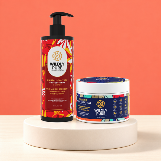 Ultimate Hair Fall Control Combo with Shampoo and Serene Hair Mask with Polypeptides, Hyaluronic Acid and Natural biolipid Complex( 300mL + 200mL)