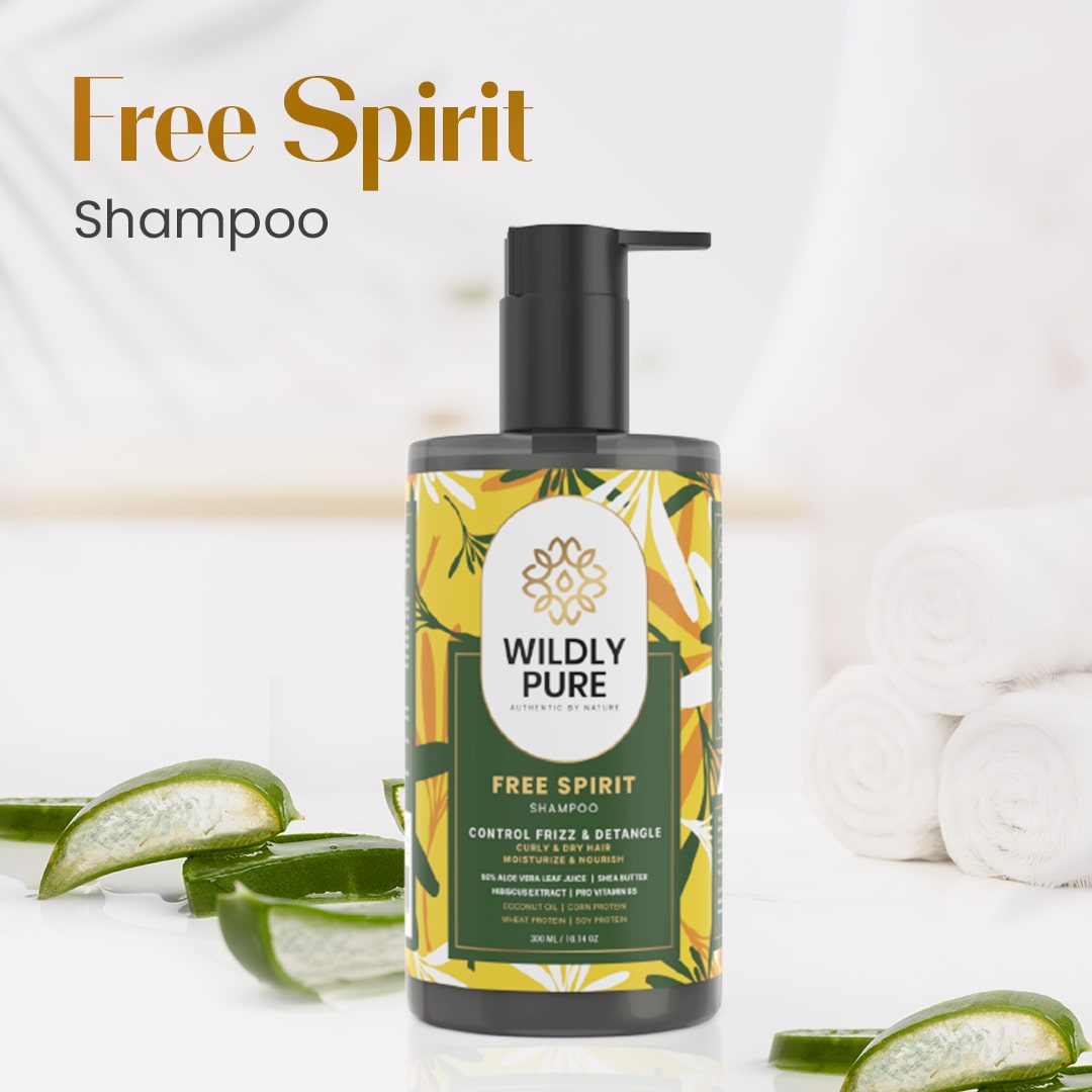 Free Spirit Anti Frizz Shampoo with Omega 3, 6, 9 for Nourishment & moisturization |300mL