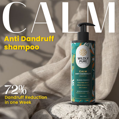 Calm Anti Dandruff Shampoo with Nasturtium Extract, Piroctone Olamine, & Biotin