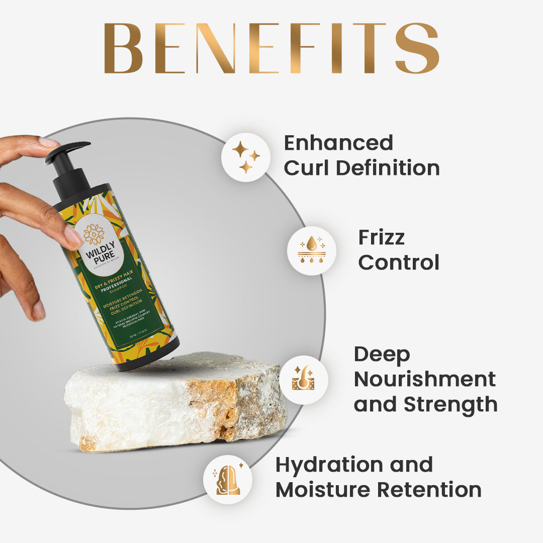 Free Spirit Anti Frizz Shampoo with Omega 3, 6, 9 for Nourishment & moisturization |300mL