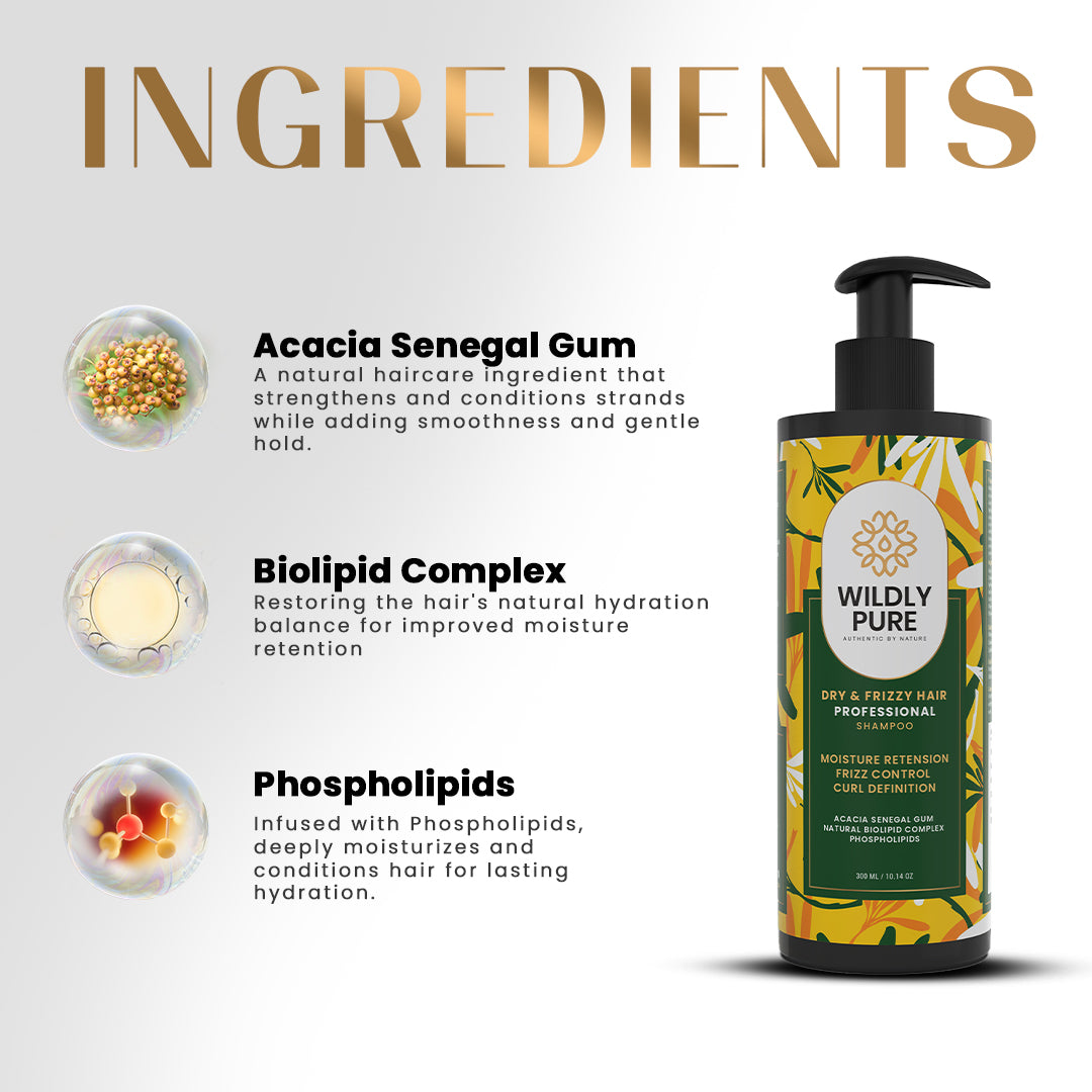 Free Spirit Anti Frizz Shampoo with Omega 3, 6, 9 for Nourishment & moisturization |300mL