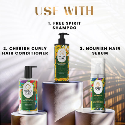Free Spirit Anti Frizz Shampoo with Omega 3, 6, 9 for Nourishment & moisturization |300mL