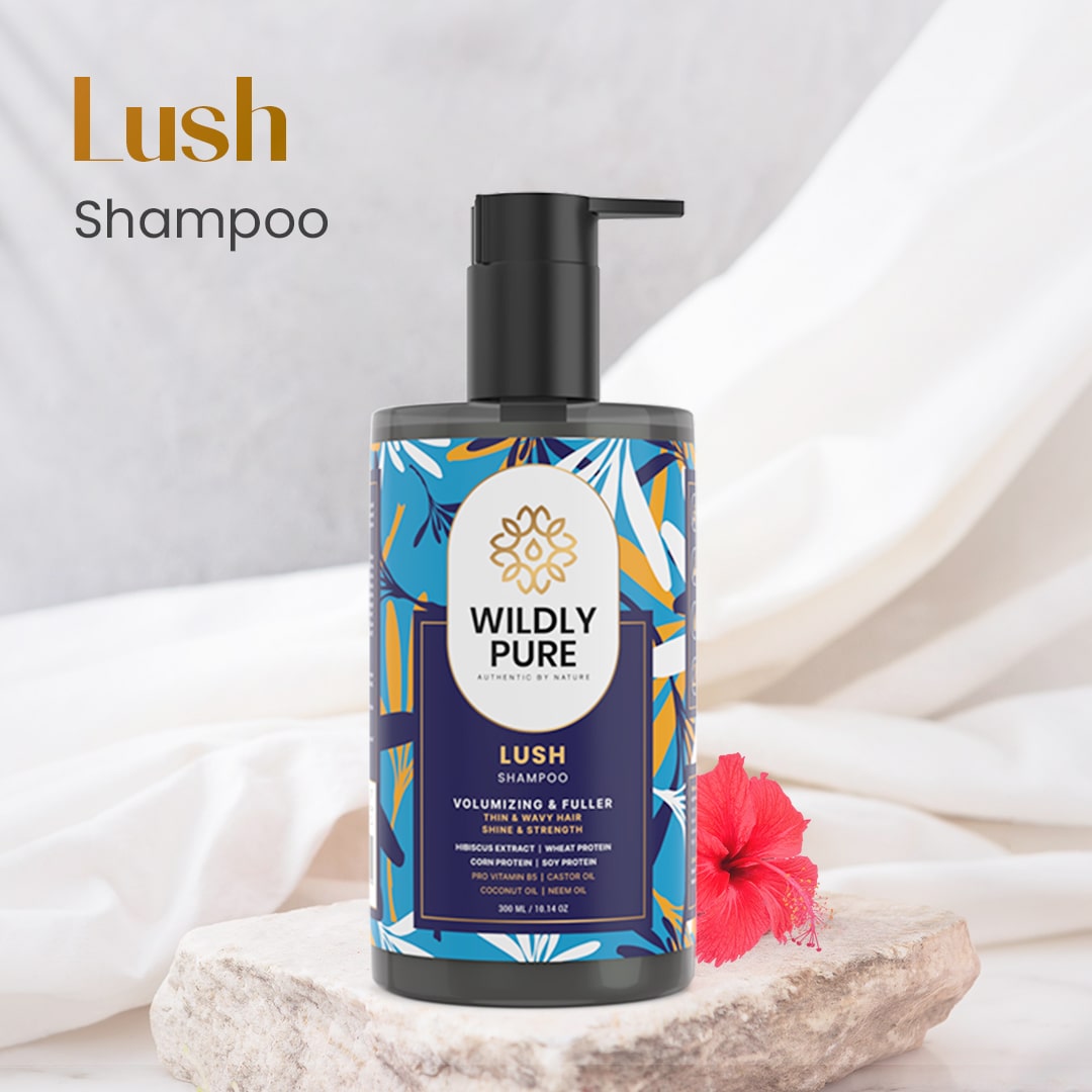 Lush Volumizing Shampoo with Hydrogen Bonding Technology for Thin & Wavy Hair | 300mL