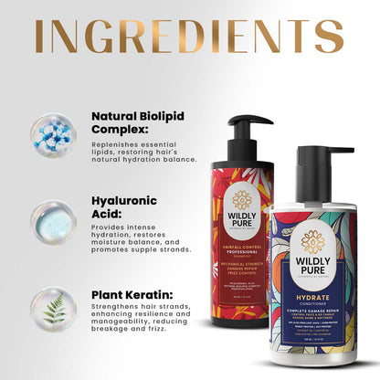 Hairfall Controll SHAMPOO & CONDITIONER Combo for Dry Damaged Hair (Pack of 2)