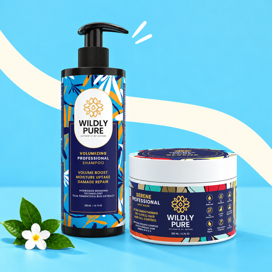 Volume Boost Shampoo and Hair Mask with Hydrogen Bonding Technology and 12 Oils 300ml + 200mL product display