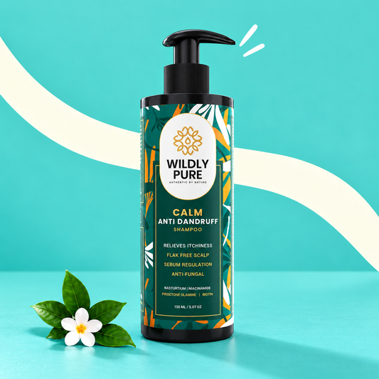 Calm Anti Dandruff Shampoo with Nasturtium Extract, Piroctone Olamine, & Biotin product display