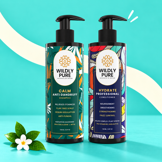 Dandruff Control Shampoo and Conditioner Combo with Nasturtium and Biolipid Complex 150ml x 2 product display