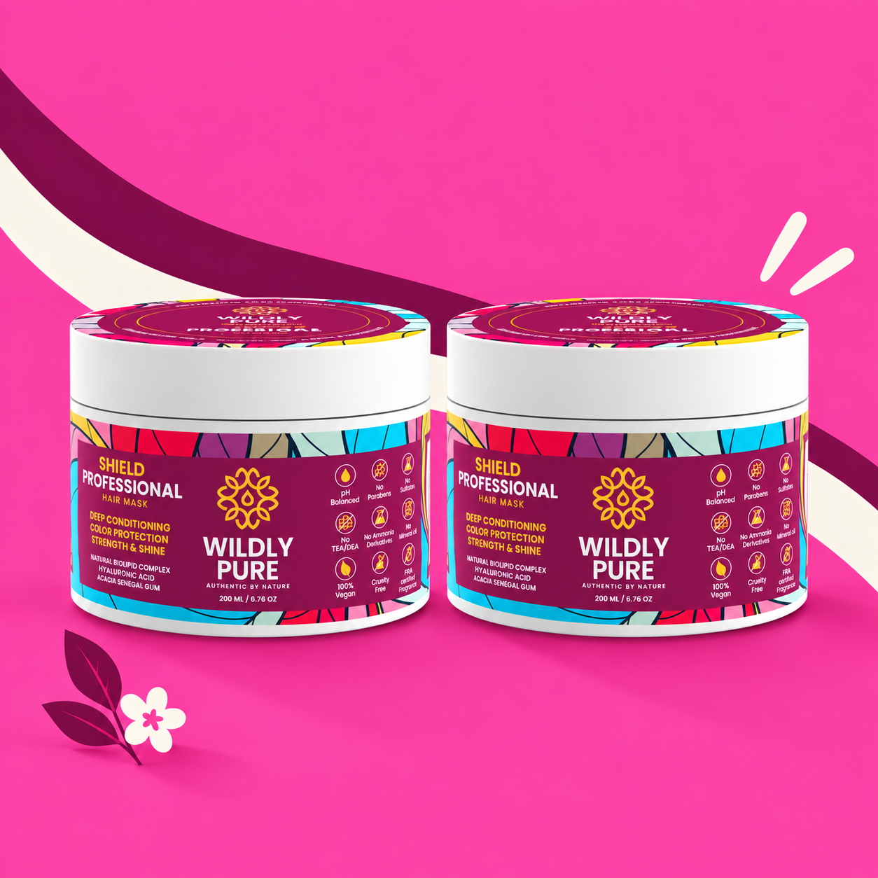 Shield Professional Hair Mask – Heat Styling Damage & Color Protection | Pack of 2 (400 ml)