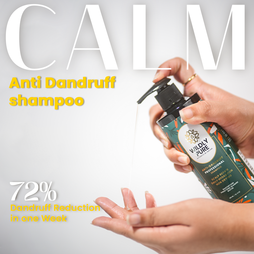 Calm Anti Dandruff Shampoo with Nasturtium Extract, Piroctone Olamine, & Biotin