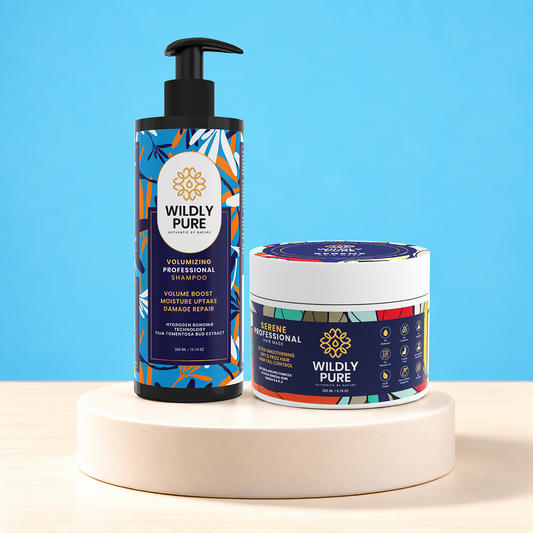 Volume Boost Shampoo and Hair Mask with Hydrogen Bonding Technology and 12 Oils 300ml + 200mL