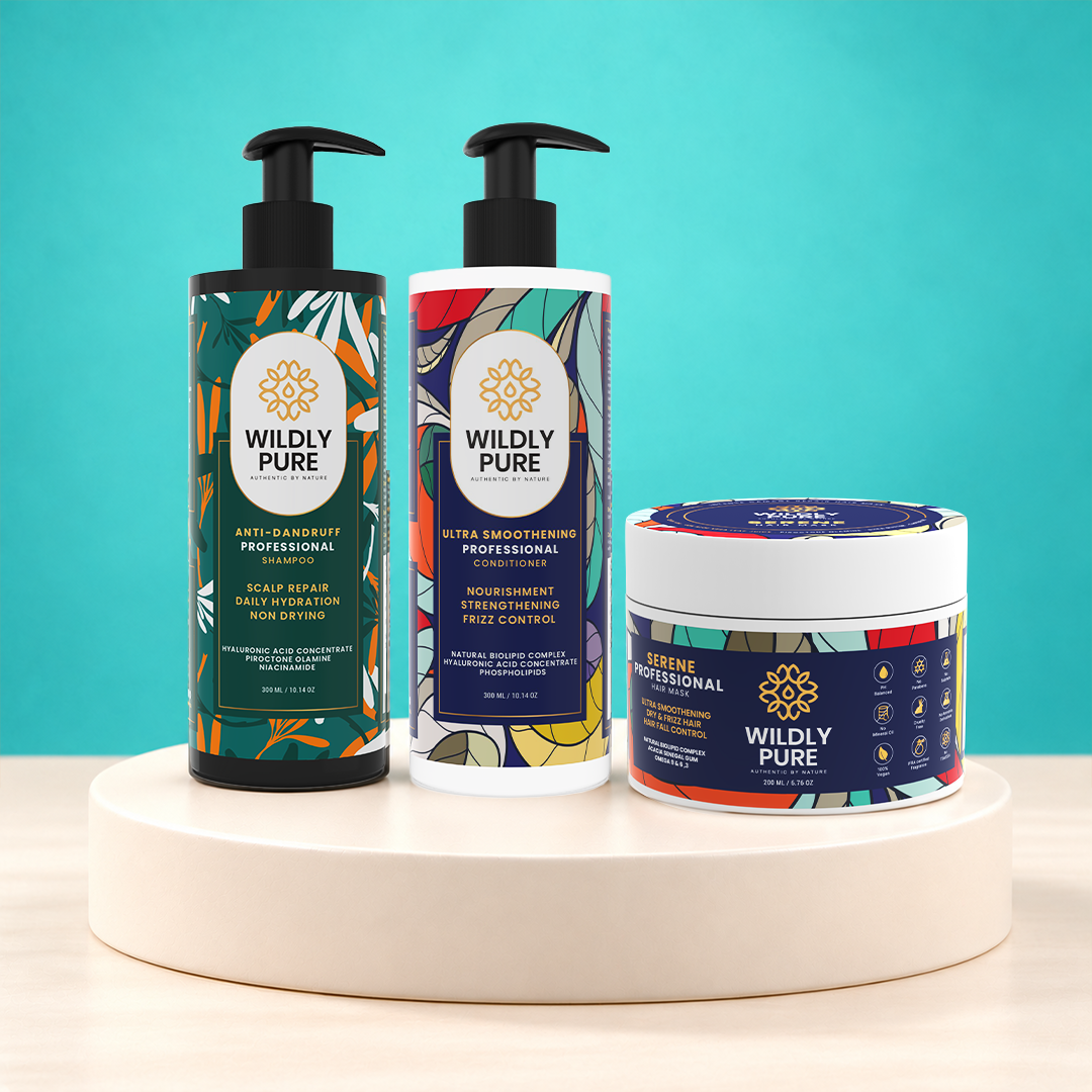 Dandruff Defense Kit with Shampoo, Conditioner & Hair Mask Pack of 3