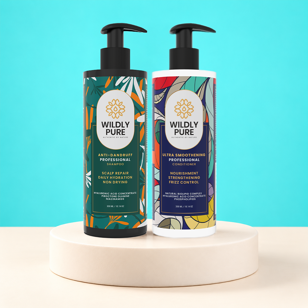 Dandruff Control Shampoo and Conditioner Combo with Nasturtium and Biolipid Complex