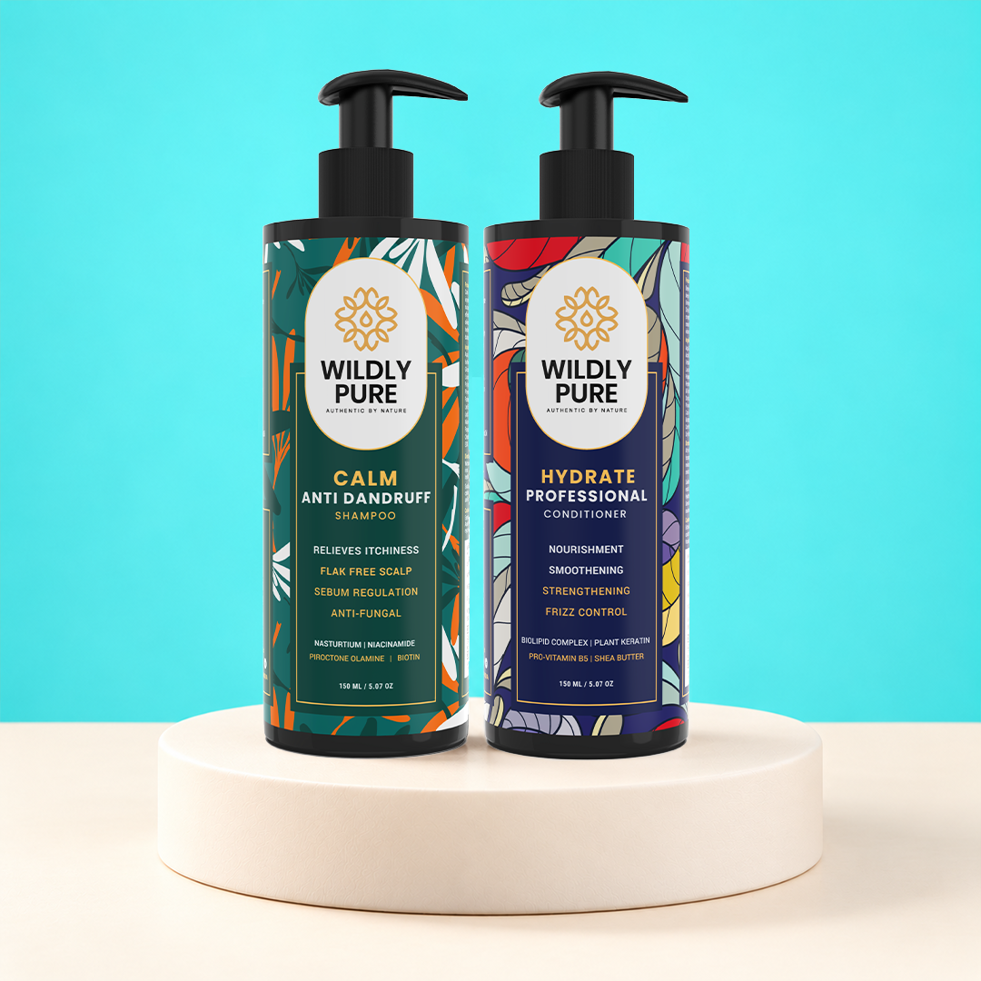 Dandruff Control Shampoo and Conditioner Combo with Nasturtium and Biolipid Complex 150ml x 2