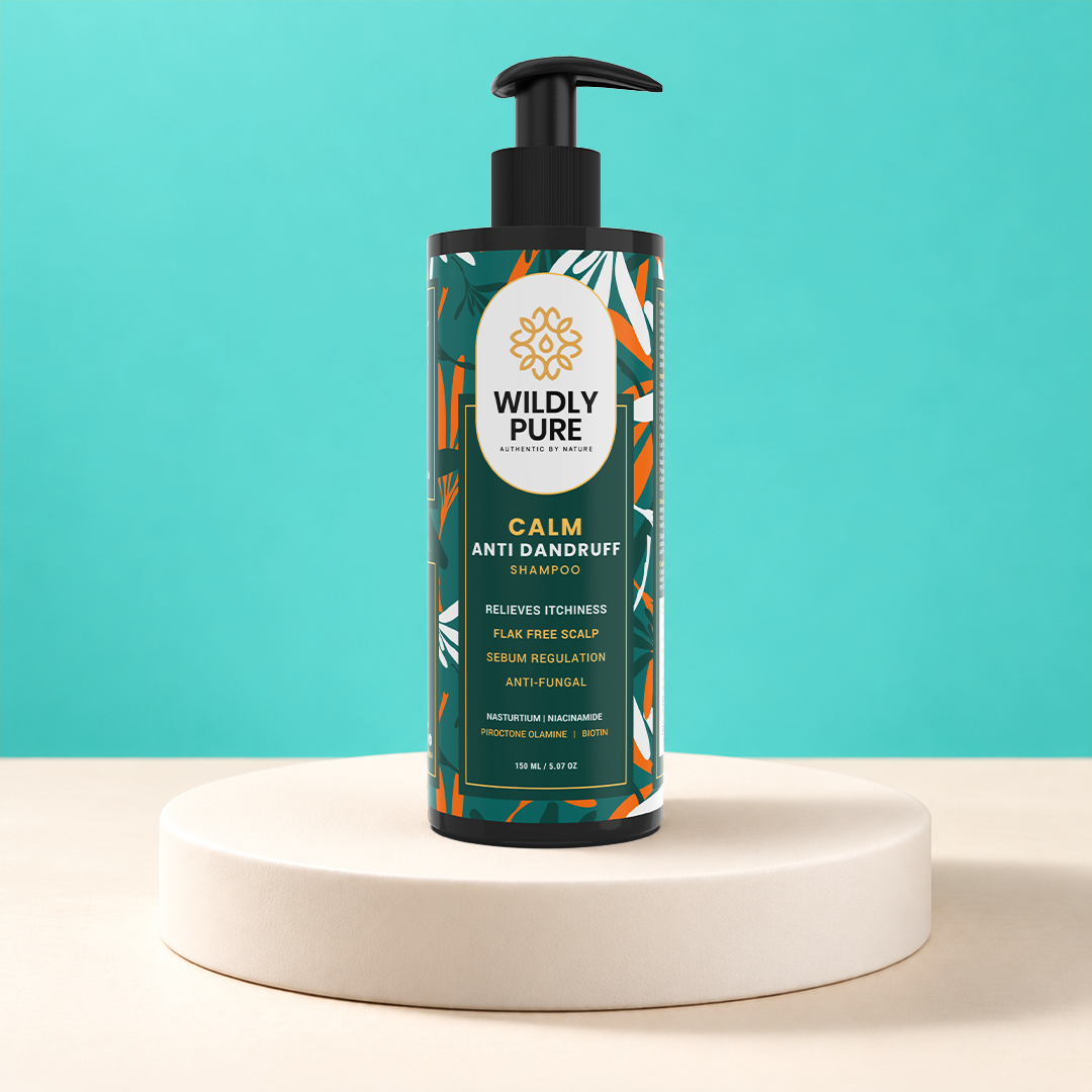 Calm Anti Dandruff Shampoo with Nasturtium Extract, Piroctone Olamine, & Biotin
