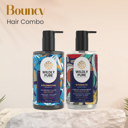 Volumizing shampoo and conditioner combo with Hydrogen Bonding & Biolipid Complex