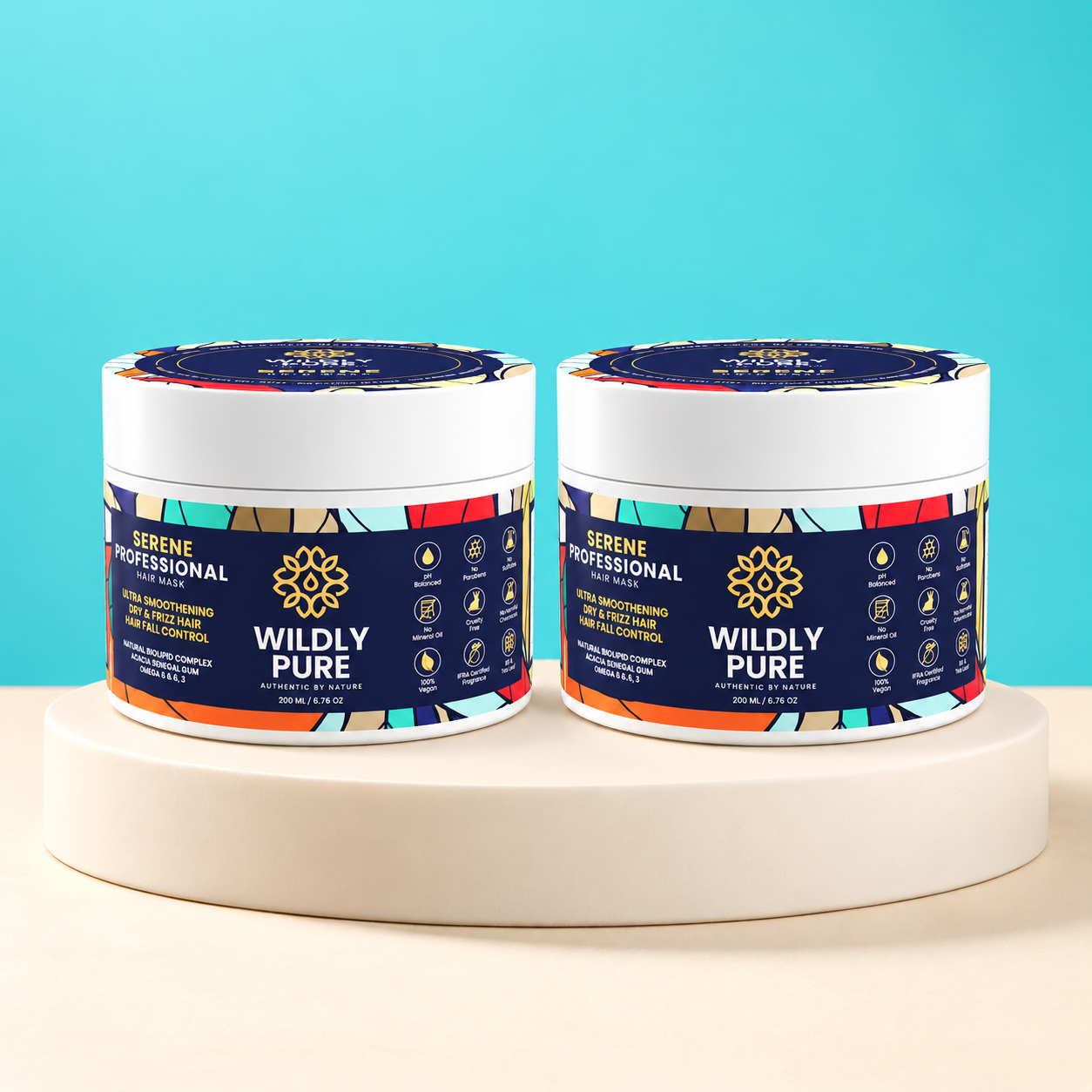 Serene Professional Hair Mask – 10 Min Salon-Like Hair | 72H Frizz Control | Pack of 2 (400 ml)